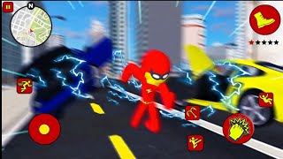 Stickman Rope Hero Real Flash Suit screenshot 4