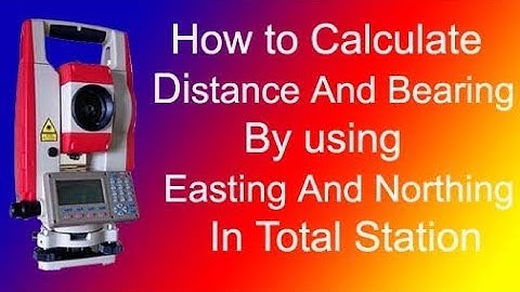 how to calculate bearing and distance from easting and northing.
