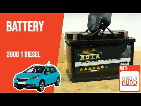 How to replace the battery Peugeot 2008 1 1.6 BlueHDI 🔋
