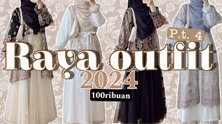 SHOPEE HAUL RAYA OUTFIT 2024 part 4! Brukat outer viral 100ribuan!