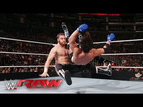Sami Zayn vs. AJ Styles: Raw, April 11, 2016