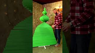 Crafting A Unique Wooden Tree For Christmas #Shorts