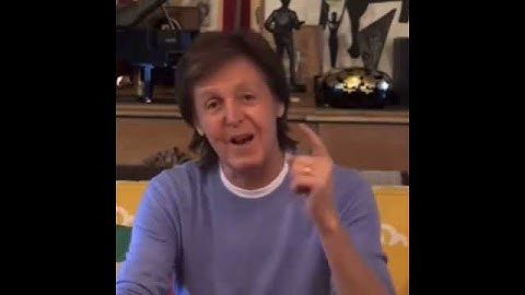paul saying happy 75th birthday to john