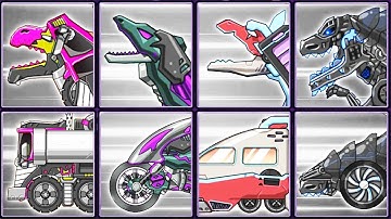 Dino Robot Corps Recolor Gameplay: Transformer Vehicles - Dinosaurs Games | SMG