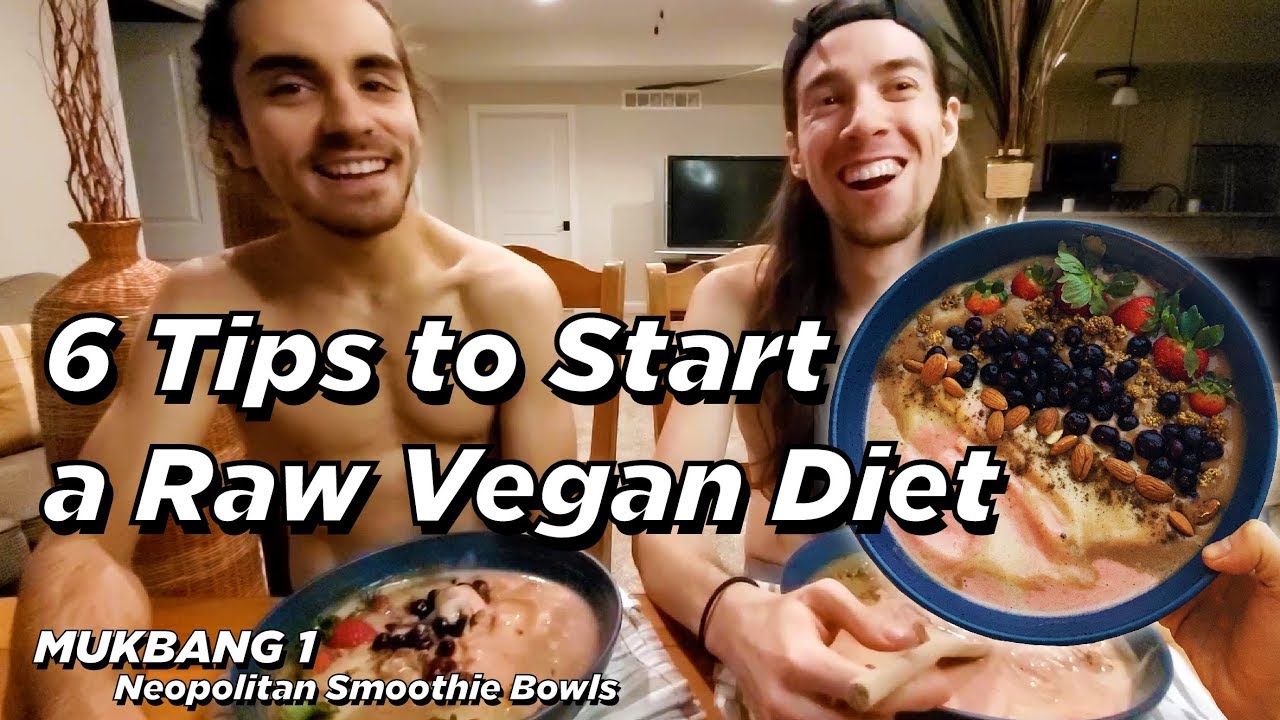 6 Tips to Start a Raw Vegan Diet // MUKBANG MONDAY 1 // Neopolitan Smoothie Bowls