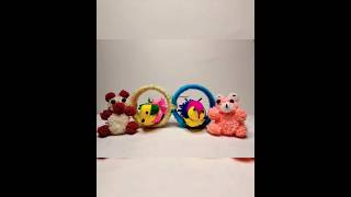 🧸🐦 DIY Teddy & Birds with Pom Pom | Easy Cute Craft ✨ #cutestuff #cutethings #cutefinds