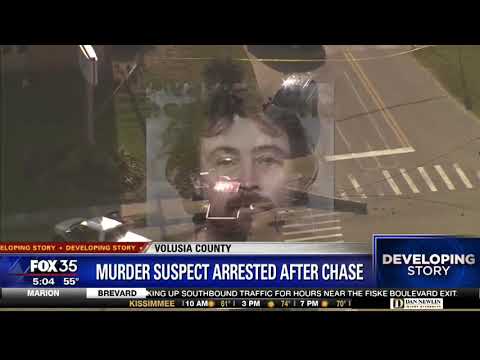 Murder suspect arrested after police chase - YouTube