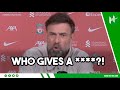 Who gives a  klopp after arriving late for press conference