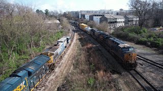 Multiple CSX and NS Trains Meet at Howell and Another Look at the Vulcan Unit