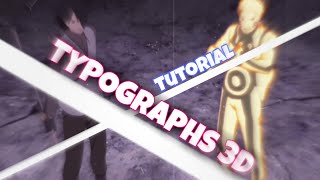 [Tutorial] How To make TypoGraphs 3D AMV #AMV #kinemaster