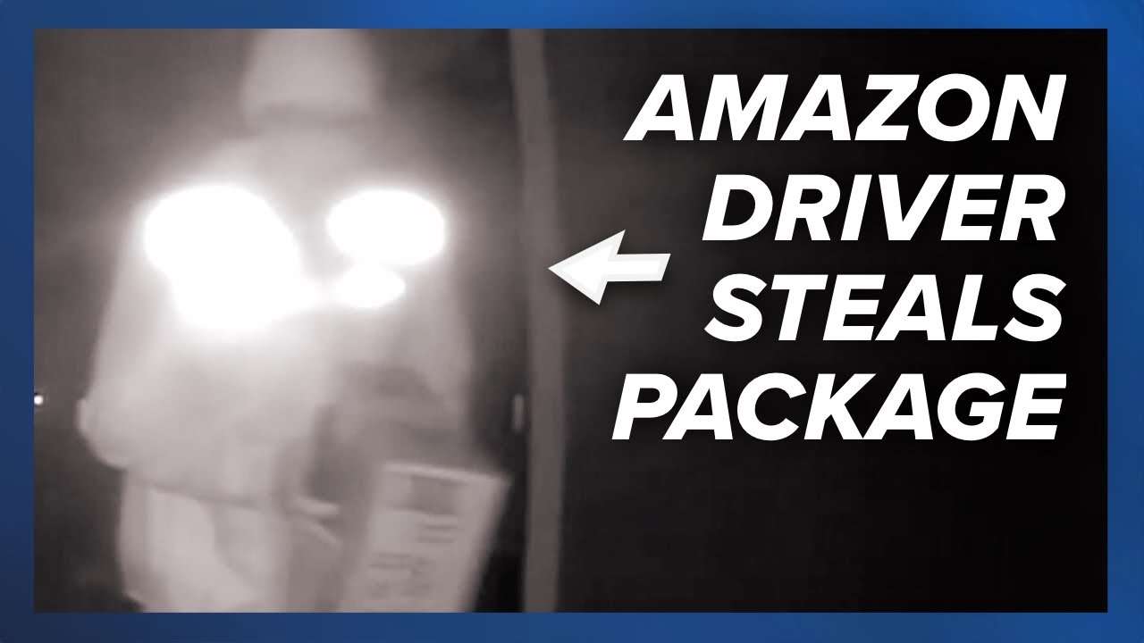 Amazon delivery guy steals package right after he delivers it