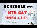 When is NTS GAT 2026? Full Schedule