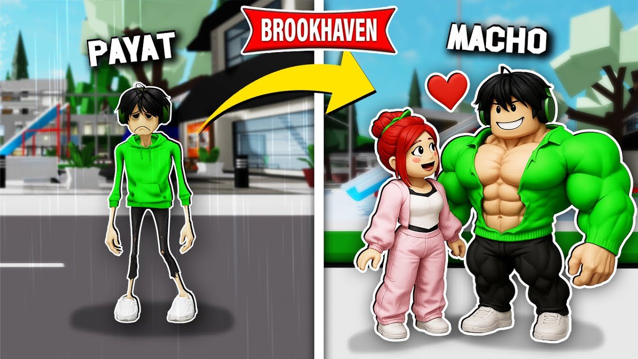 Payat to Macho Story in Brookhaven RP Roblox