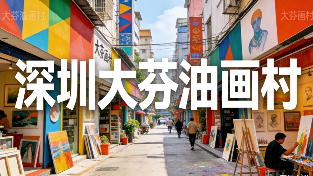 深圳市大芬油画村有什么好玩，一条视频告诉你#travel #廣東商圈 #automobile #香港百佳超級市場 #香港旅行記 #food #小吃 #广东旅游 #美食