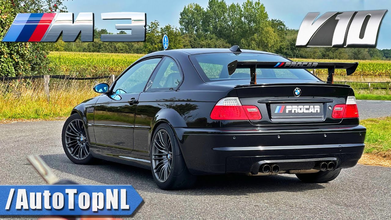 BMW M3 E46 V10 DCT  REVIEW on AUTOBAHN [NO SPEED LIMIT] by AutoTopNL 