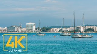 4K Tranquility of IBIZA, Spain  Urban Relax Video with Real Sounds