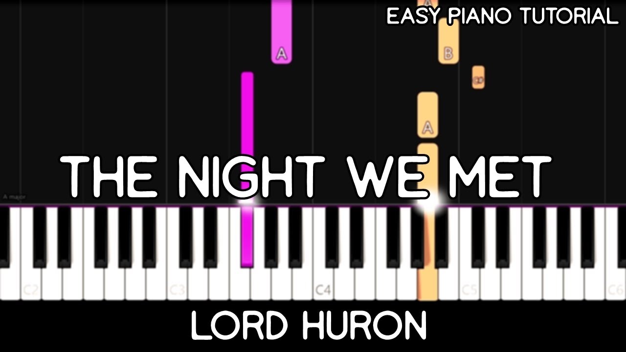 Lord Huron - The Night We Met (Easy Piano Tutorial) - Youtube