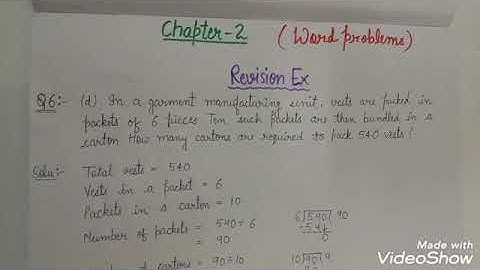 Class-5 Mathematics || Word problems of Ch-2 (Fundamental Operations)