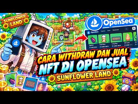 CARA WITHDRAW NFT DAN JUAL DI OPENSEA - SUNFLOWER LAND #193
