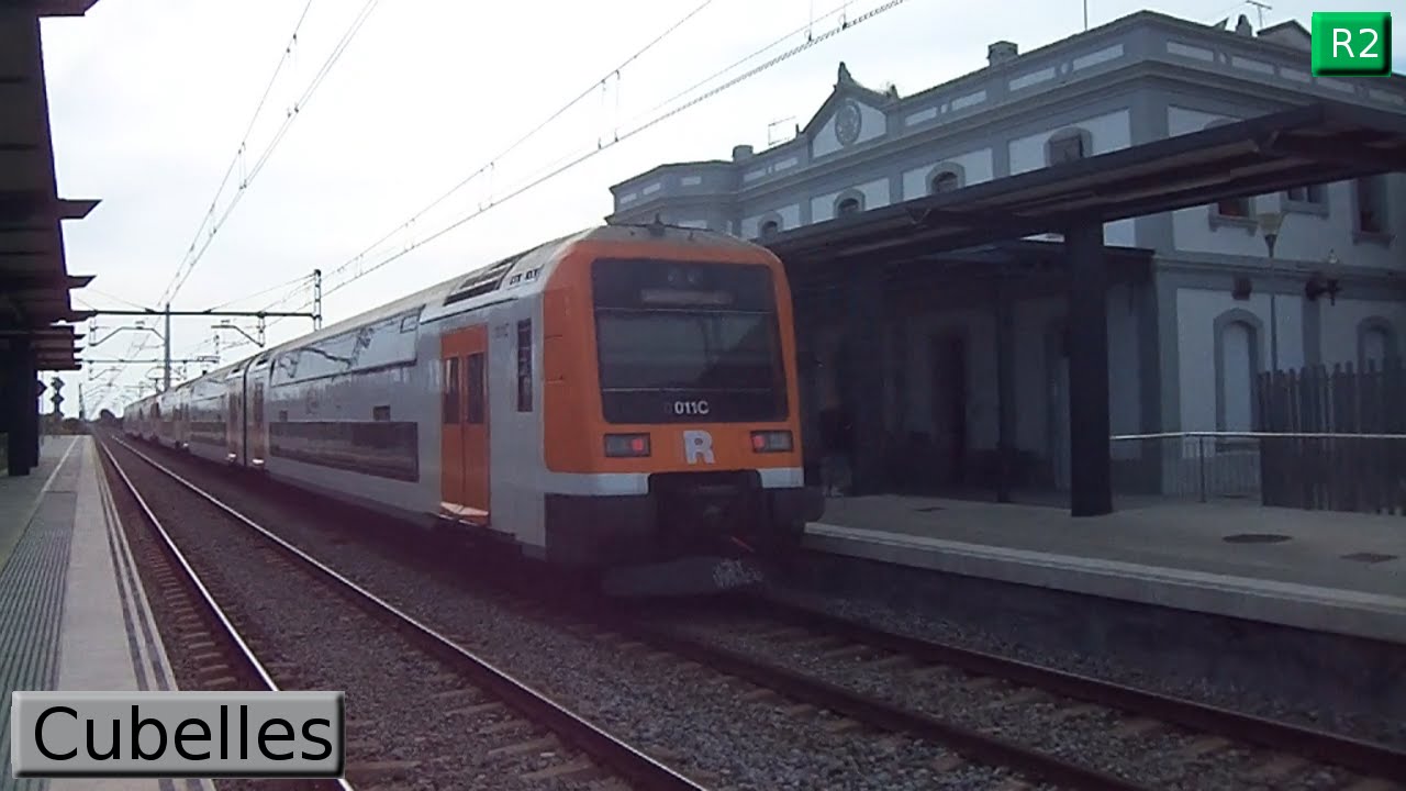 Cubelles R2 : Rodalies Barcelona ( Renfe 252 - 451 - 448 )