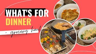 Whats For Dinner + Grocery Haul | Burger Bowl | Chicken Tikka Masala | Steak Fajita Bowls