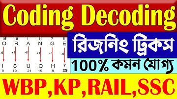 Coding Decoding for Competitive Exams | Coding Decoding Reasoning Tricks in Bangla | Reasoning Class