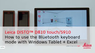 How to use the Bluetooth keyboard mode on Leica DISTO D810 touch/S910 with Windows Tablet and Excel screenshot 4