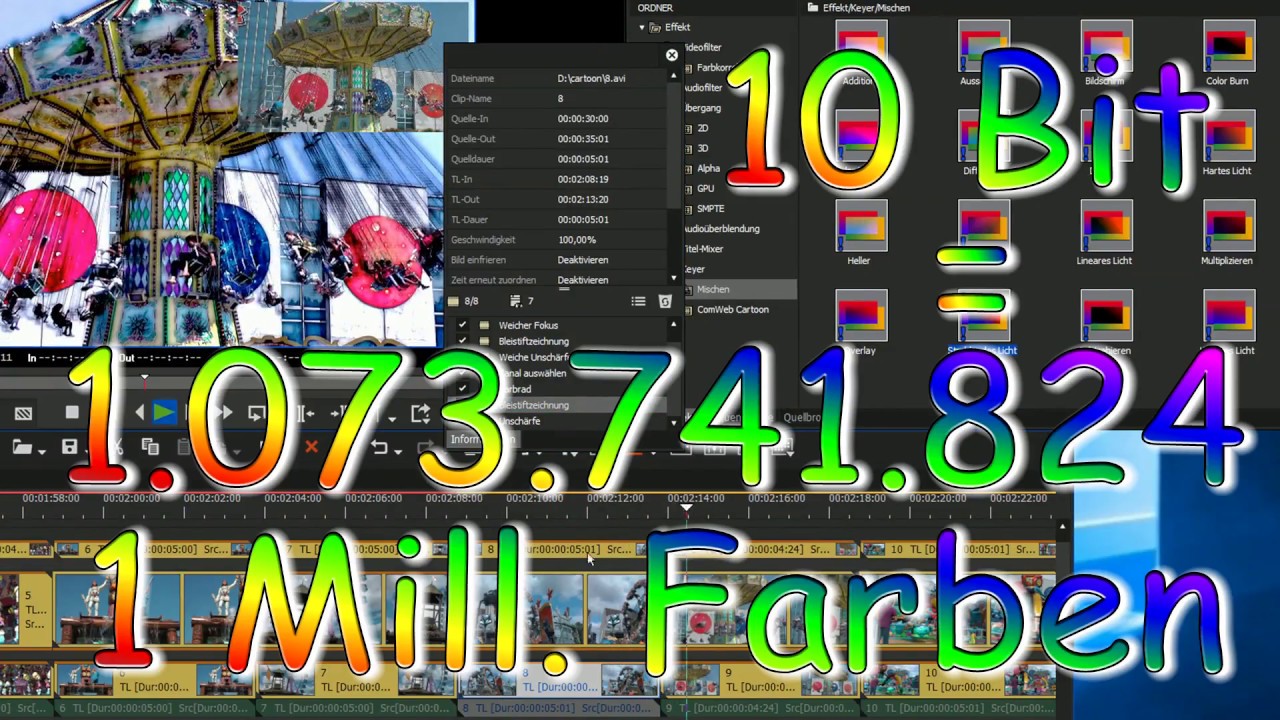 EDIUS und Cartoons Erstellen mit Comweb Filter