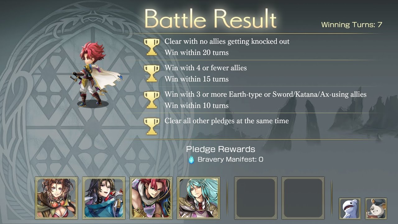 Another Eden - Victor tempering all pledges with Pierce in 7 turns(No Clughorn, No Necoco ES)