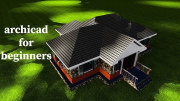 ArchiCAD tutorial. how to place roof and floor slab. part 3