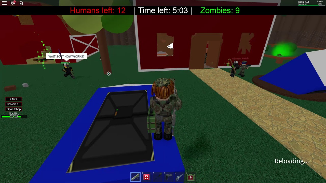 Roblox Classic Humans Vs Zombies Youtube - roblox zombies vs humans