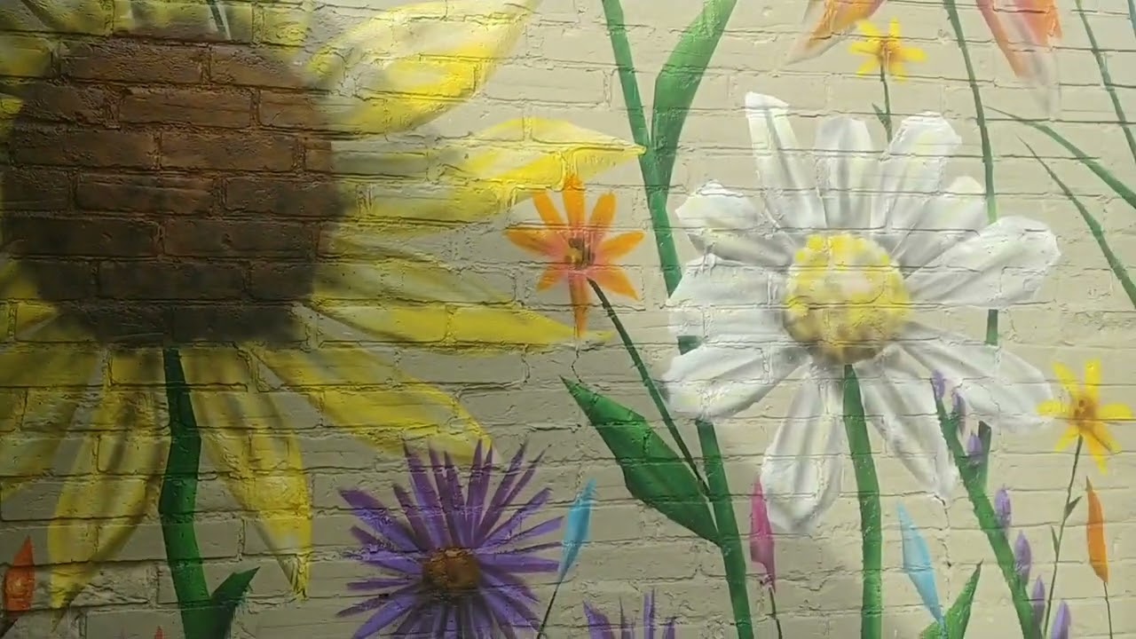 SeRnA Floral backyard mural 2022