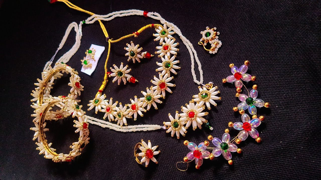 Prajakta Flower Necklace & Bangles Earrings Design | Handmade Jewellery Making Tutorial