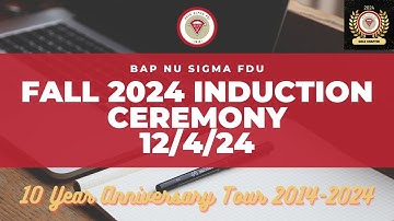 BAP: Nu Sigma Chapter Fall 2024 Meeting XI - Fall 2024 (Sigma) Rush Class Induction Ceremony