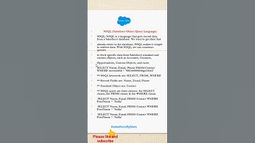 SOQL (Salesforce Object Query Language)