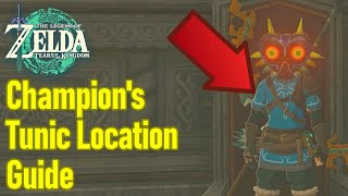 Zelda Tears of the Kingdom Champion's Tunic location guide, new champions tunic side quest Zelda Tears of the Kingdom Champion's Tunic location guide, new champions tunic side quest