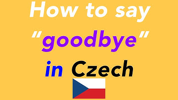 How to say “goodbye” in Czech | How to speak “goodbye” Czech
