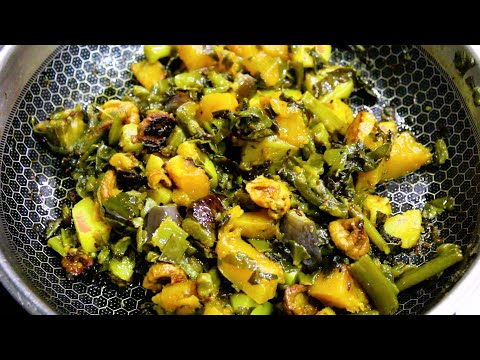 Pui Shaker Chorchori Recipe | Bengali Veg Recipes | Pui Saag Chorchori | Pui Saag Recipe | scroll recipe