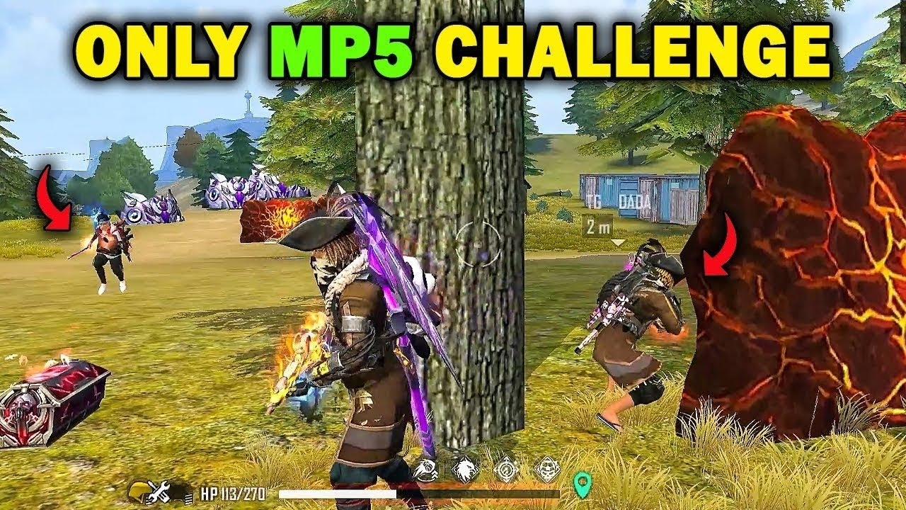 Only MP5 Challenge in Thriller Overpower Gameplay - Free Fire Highlights - Ajjubhai