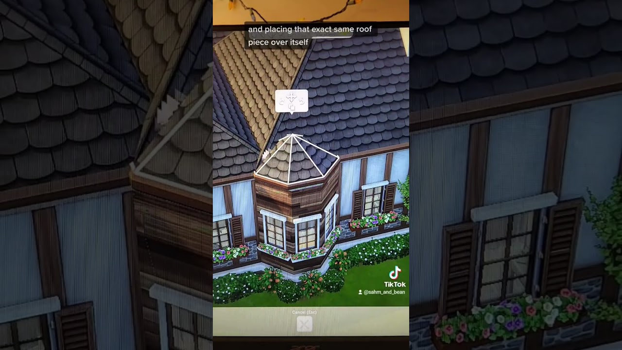 fixing an octagon roof clipping inside through the ceiling in the Sims 4