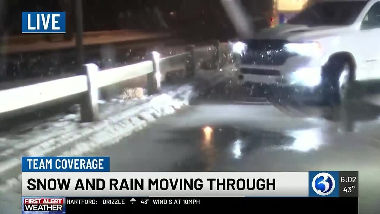 Snow and rain moving through the state - YouTube