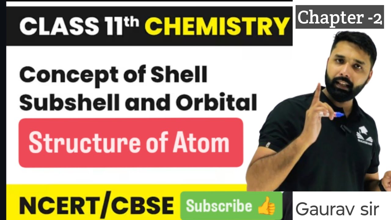 Class 11 Chapter 2 Structure of Atom Shell,subshell and orbitals 