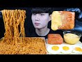 핵불닭볶음면 통스팸 계란후라이 리얼사운드 먹방ASMR MUKBANG Spicy noodles Cheesy Spam 辛い であれば、 スパム Mie pedas eating sounds