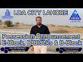 Lda city dblock eblock  bblock possession announcement m zubair rajpoot lhrgroup 03214207723