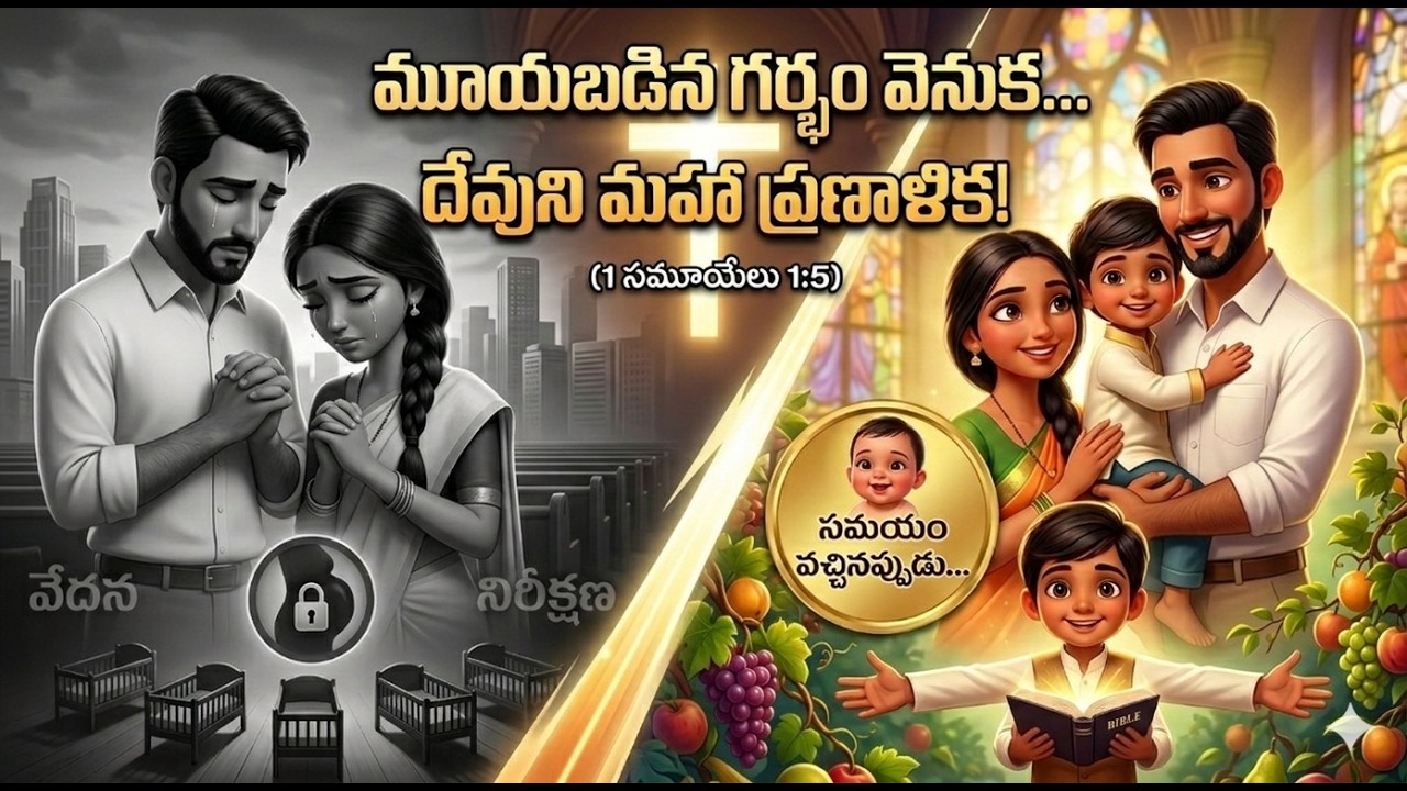 మూయబడిన గర్భం వెనుక...దేవుని మహా ప్రణాళిక!(1 సమూయేలు 1:5)✨✝️|Jesus stories|Christian stories| Telugu