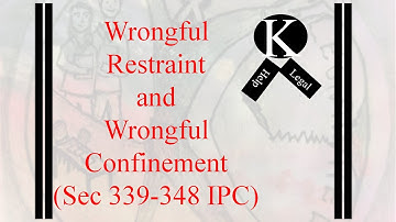 wrongful restraint and wrongful confinement | sec 339-348 IPC