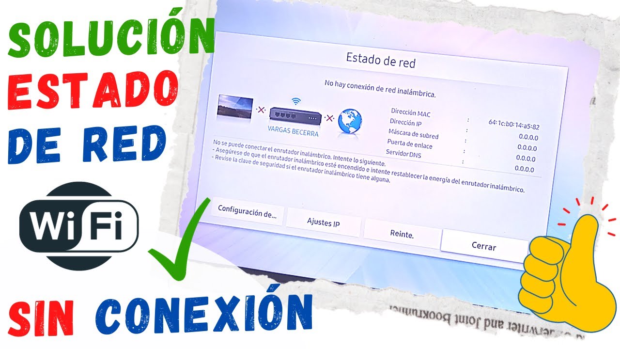 Solucion WIFI TV Sin Conexion de Red Smart TV Samsung No RECONOCE las
