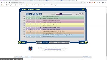 O NET Interest Profiler