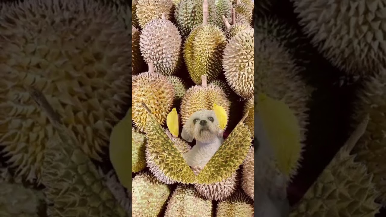Durian fruit fun when it splits in the middle see the surprise