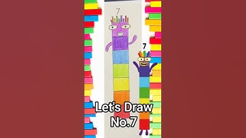 How to Draw Numberblocks 7 Tutorial | Easy Step-by-Step Drawing & Coloring for Kids